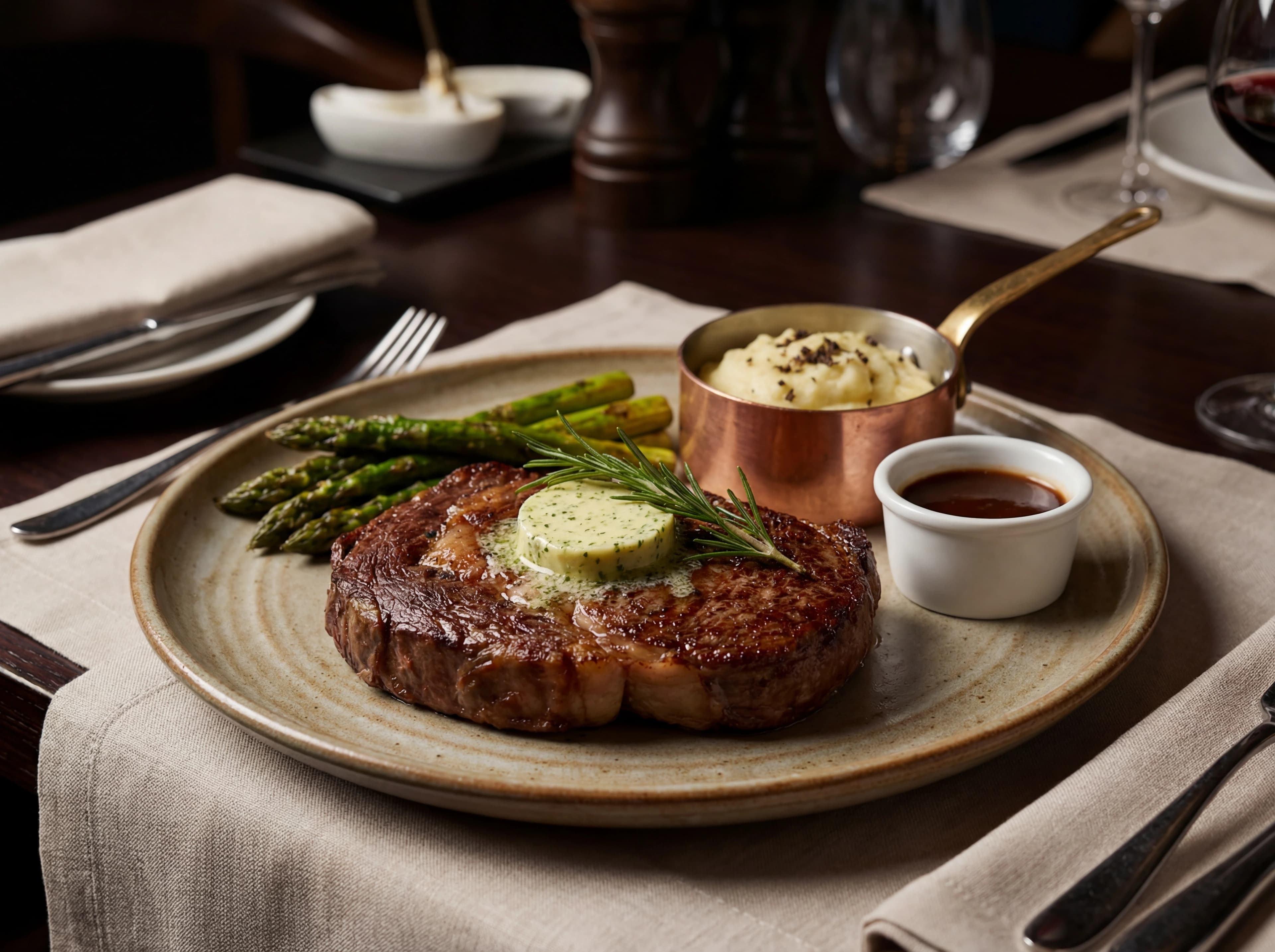 Professional restaurant menu photography example